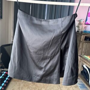 Black AYU Silkhour mini skirt with slit